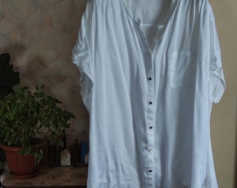 Vintage 90's white satin blouse by Gerry Weber size L XL