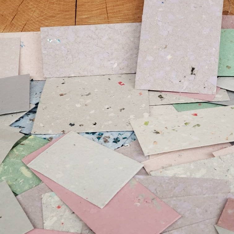 Artist Paper, Scrap Paper, Homemade Recycled Eco-friendly, Bulk Sale Strips  & Pieces, Torn Paper, Collage/assembledge Paper, Craft Paper 