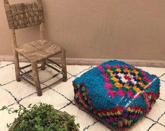 Blue XL 32/" Big Round Floor Pillow Cushion Bohemian poufs For Diwali Decoration