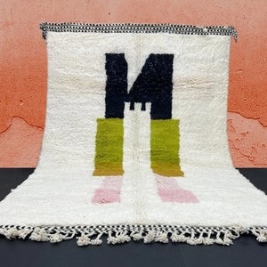 Beni Ourain Custom Moroccan  Wool Rug-Moroccan Handmade Rug-beni ourain Style tapis-Custom Rug-Unique Colorful Handwoven Rug