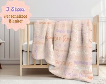 Personalized Custom Blanket, Baby Girl Blanket, Name Blanket, Girl Blanket Gift, Baby Blanket, Kids Blanket, Personalized Gift, Custom Gift