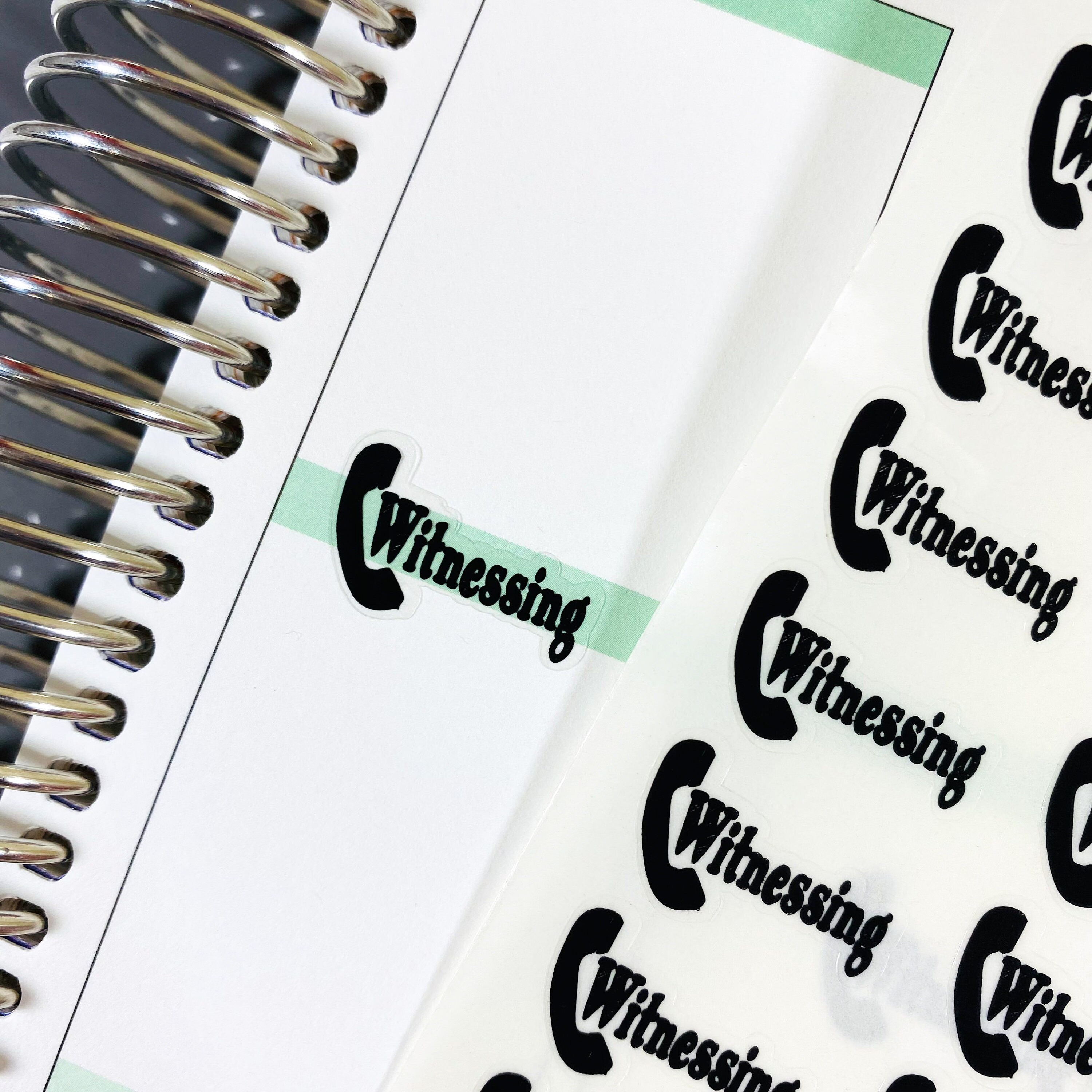 Telephone Witnessing Icon Stickers for Functional Faith Planning / JW