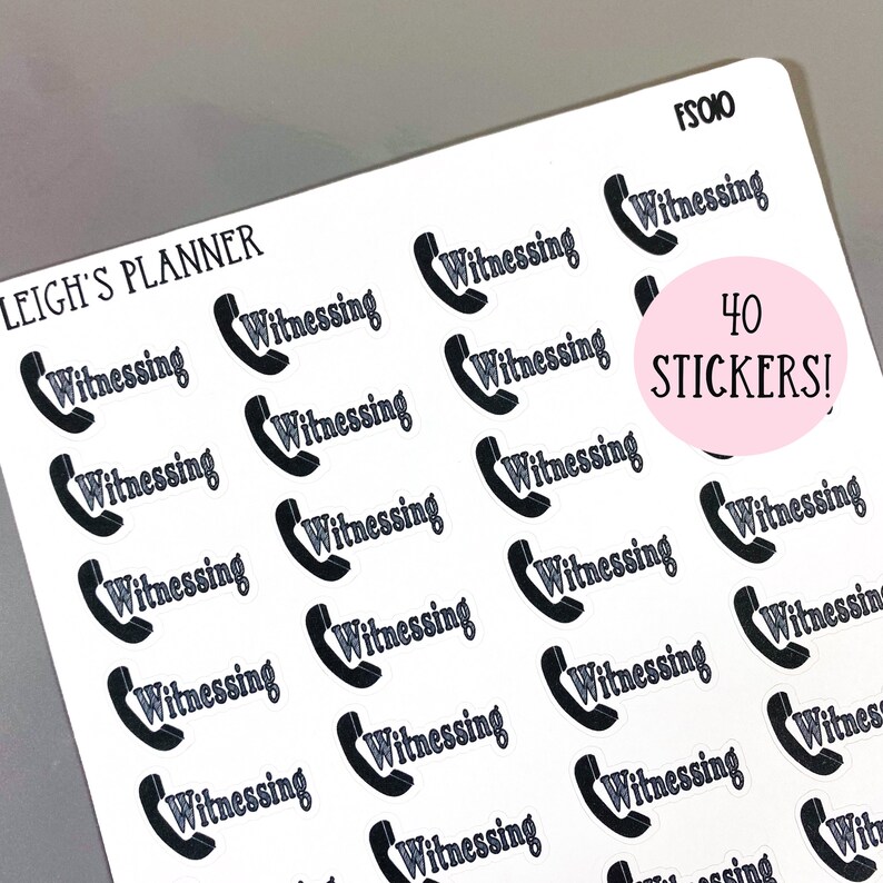 Telephone Witnessing Icon Stickers for Functional Faith Planning / JW