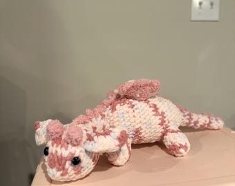 Festive Dragon Plush - Crochet Plush - Handmade - Stuffed Animal