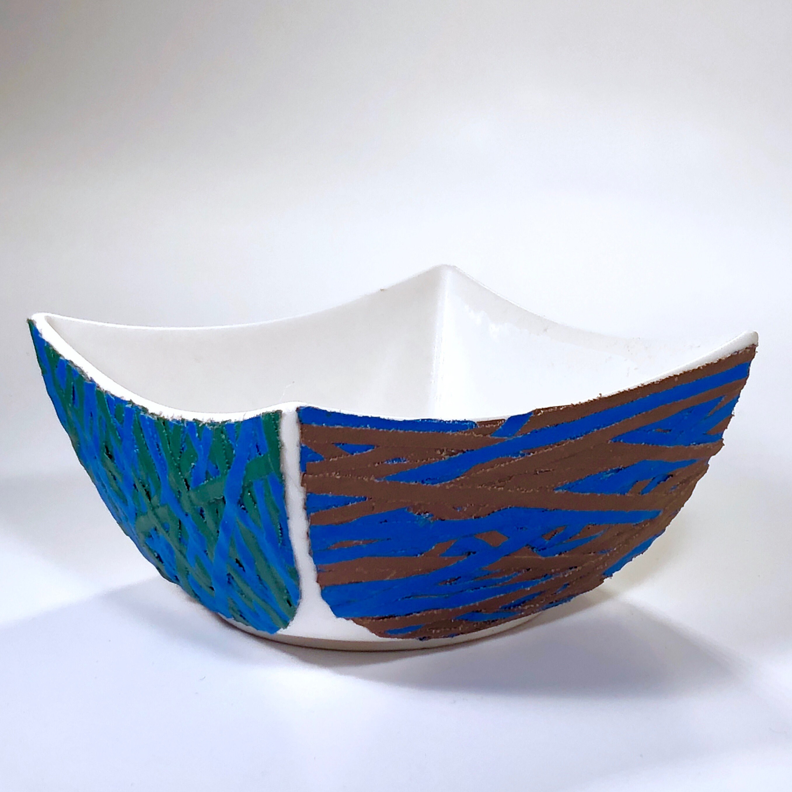 Layered Tape Strip Planter Bowl Etsy