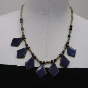 Lapis Lazuli Handmade Jewelry Vintage Necklace.Lapis - Antique style Kuchi Tribe Necklace-Handcrafted-Tribal-Nomads Jewellery-Gypsy/Hippie
