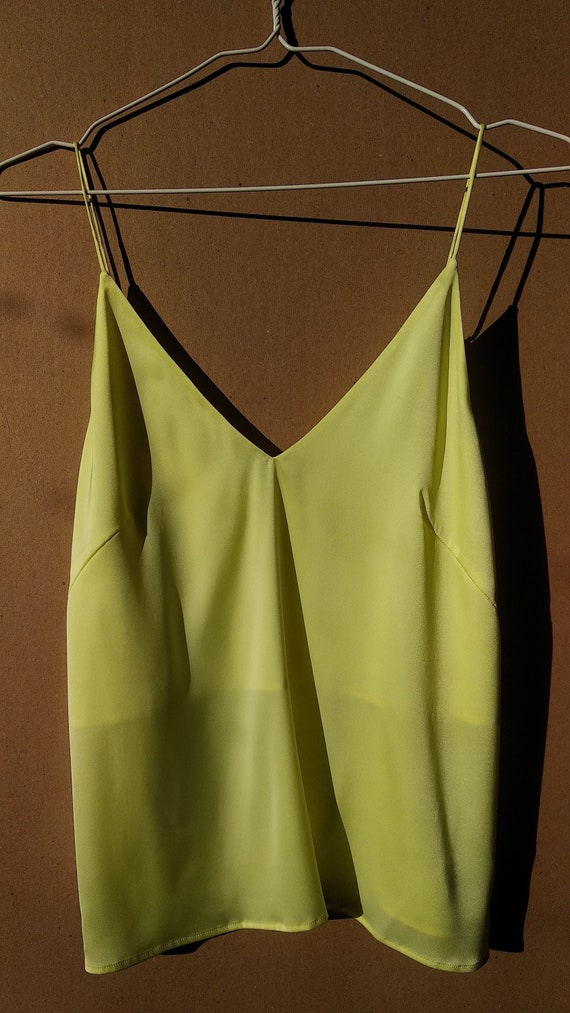 yellow satin camisole