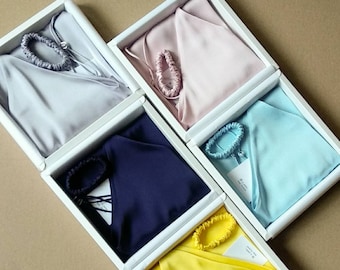 Satin camisole v-neck in colors.