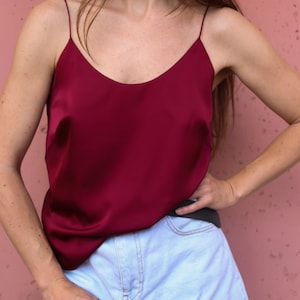 Red Silk Camisole 