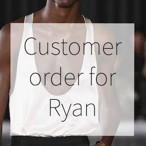Klantbestelling voor Ryan. Zwarte puur zijden tanktop