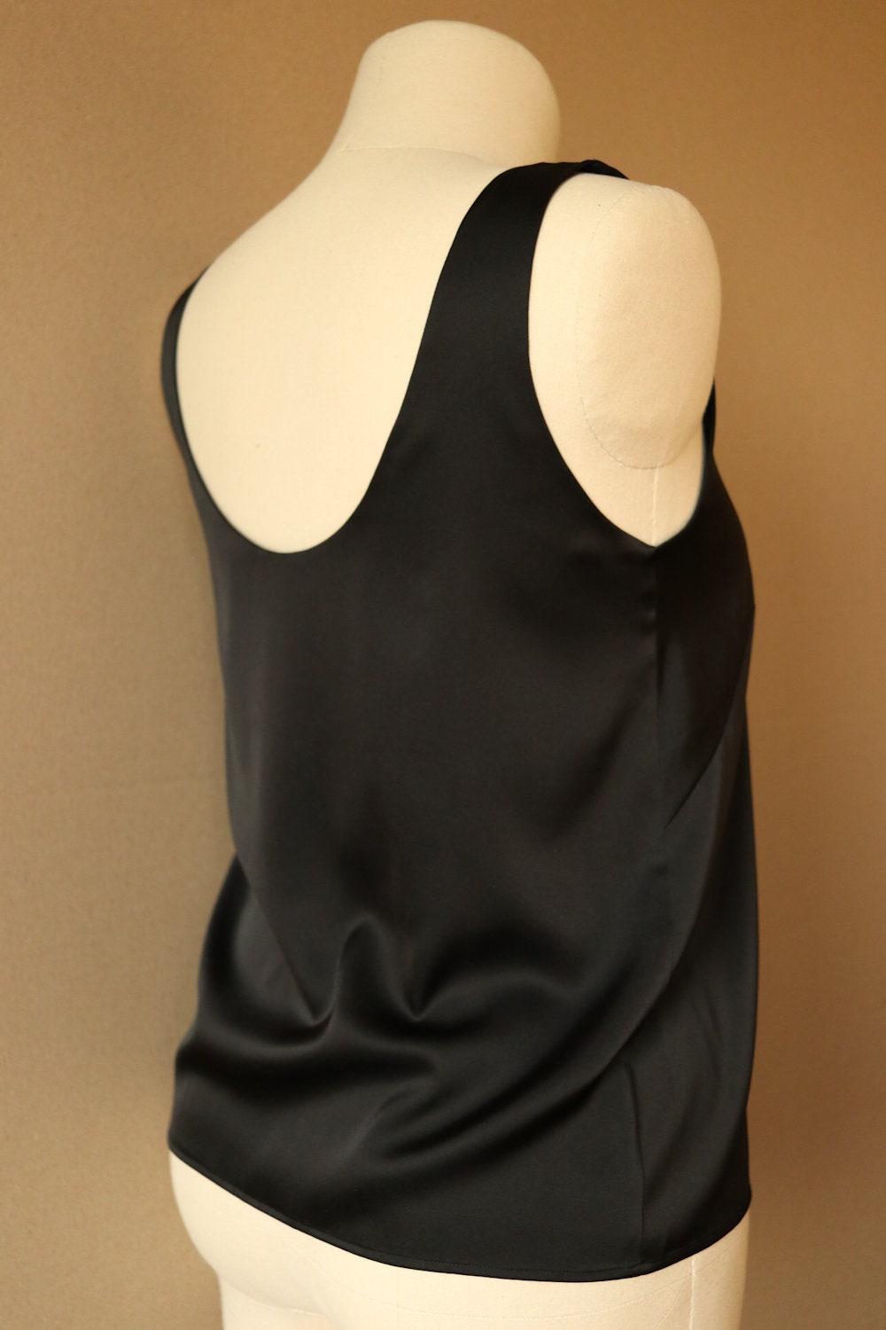 Silk-Like Satin Strappy Tank Top