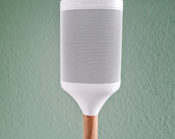 Support d'enceinte Sonos One Stand Wood One SL Mount sur mesure Blanc Noir