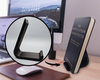 Minimalist Book Stand Non-Slip Holder for Books, Book Rack for Calendars and Notebooks