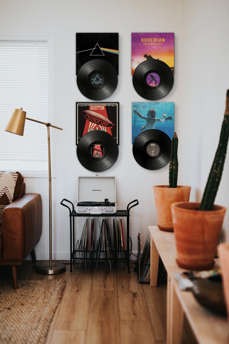 Record Hanger Wall Mount for LP Vinyl Albums Record Display Rack Shelf