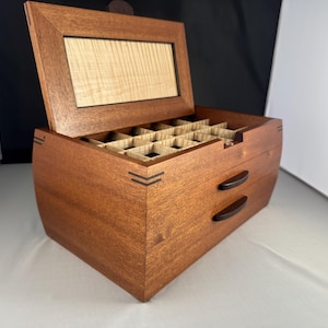 Jewelry Box, Royal Mahogany and Curly Maple with Wenge Accents