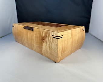 Maple Jewelry Box With a Curly Maple Top - Etsy