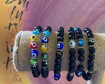 Evil Eye Protection Boho Stretch Artisan Bracelets Unisex