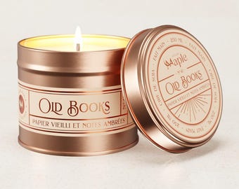 OLD BOOKS Candle | book, old book, library, Soy Candle, Dark Academia Candle, 100 ml | 250ml | 9oz | 4oz
