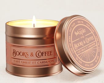 BOOKS & COFFEE Candle | Coffee, Cardamom, Soy Candle, Fall Candle, 100 ml | 250ml | 9oz | 4oz