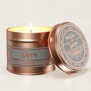 Vela SALEM | gengibre, abóbora, noz-moscada, vela de soja, vela bruxa, estética caprichosa, decoração caprichosa, 100 ml | 250 ml | 9 oz | 4 oz