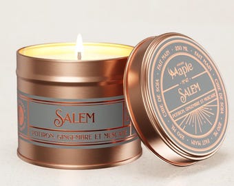 SALEM Candle | ginger, pumpkin, nutmeg, Soy Candle, Witchy Candle, Whimsigoth aesthetic, Whimsical decor, 100 ml | 250ml | 9oz | 4oz