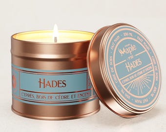 HADES Candle | Cedar, Cypress, Incense, Vegan Candle, Greek Mythology, 100 ml | 250ml | 9oz | 4oz