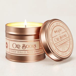 Vela OLD BOOKS | livro, livro antigo, biblioteca, vela de soja, vela Dark Academia, 100 ml | 250 ml | 9 oz | 4 oz
