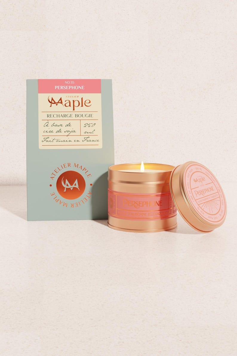 PERSEPHONE Candle | wild poppy, hawthorn, Vegan Candle, Floral Candle, Spring Candle, 100 ml | 250ml | 9oz | 4oz image 6