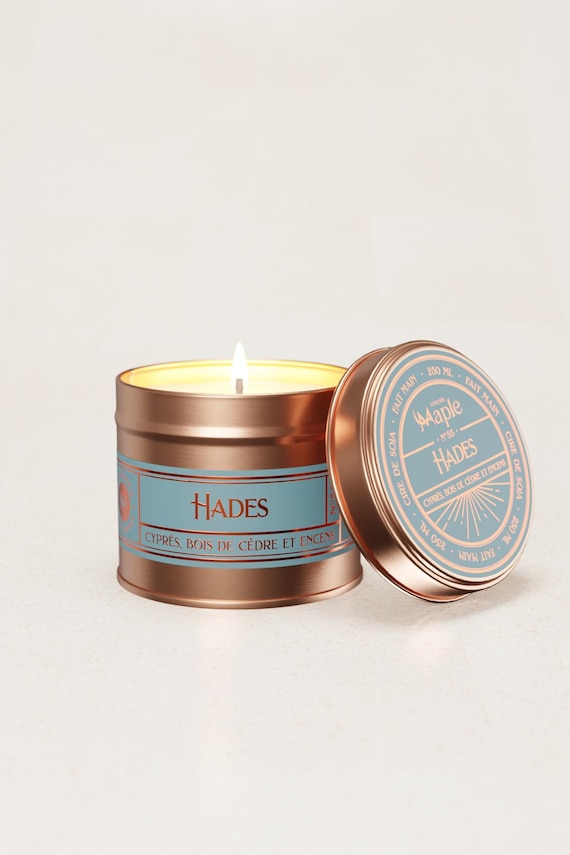HADES Candle | Cedar, Cypress, Incense, Vegan Candle, Greek Mythology , 100 ml | 250 ml | 9 oz | 4 oz