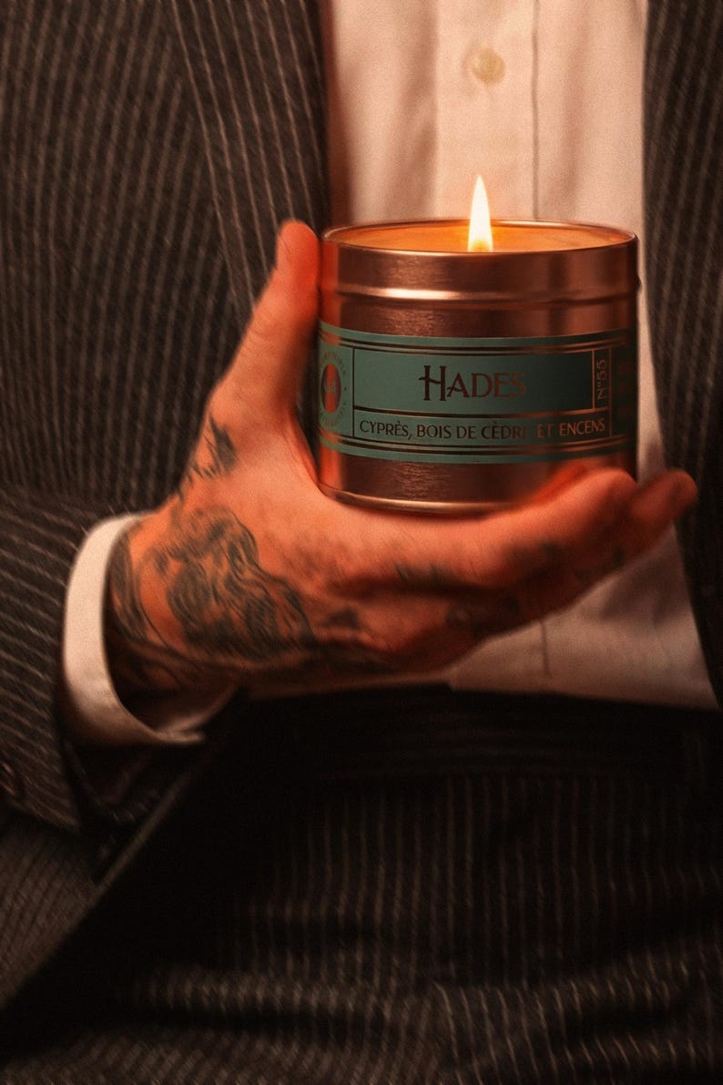 HADES Candle | Cedar, Cypress, Incense, Vegan Candle, Greek Mythology, 100 ml | 250ml | 9oz | 4oz image 3