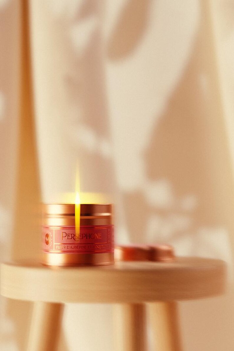 PERSEPHONE Candle | wild poppy, hawthorn, Vegan Candle, Floral Candle, Spring Candle, 100 ml | 250ml | 9oz | 4oz image 4