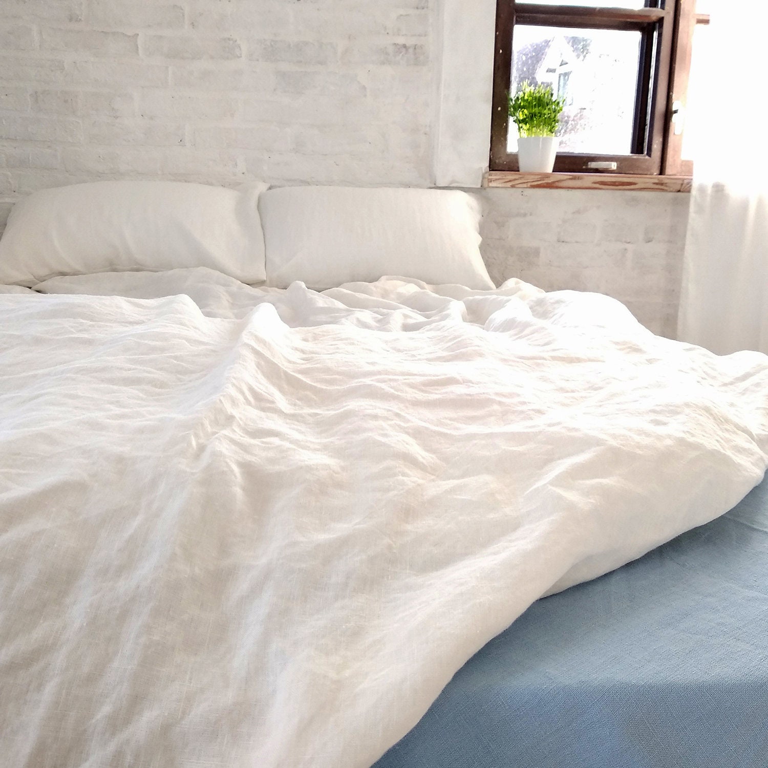Linen Duvet Cover White Linen Duvet Cover Soft Linen Etsy