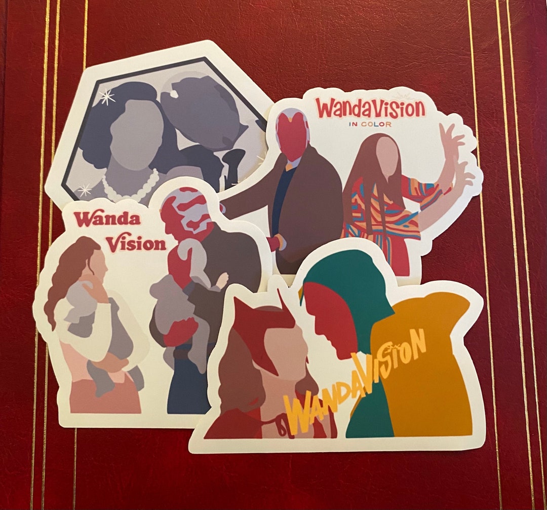 Wandavision Sticker Pack (4) - Disney-marvel-avengers-wanda-vision - Etsy