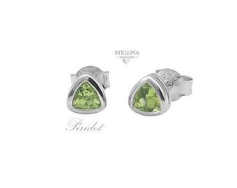 Peridot Ohrstecker 925 Silber