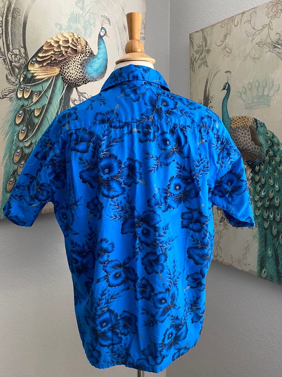 Vintage 50s Mens Hawiian Tiki cotton short-sleeve… - image 2