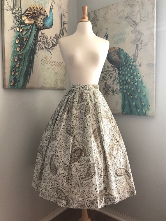 Vintage Jonathan Logan Cream Raffia Pleated Full S