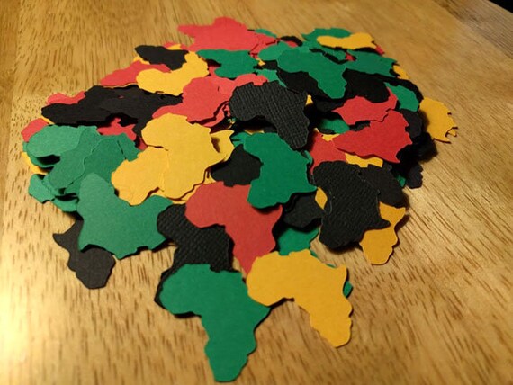 Confetti African Continent Cardstock Confetti 200 Ct Etsy