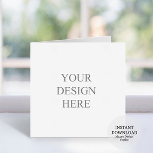 Quadratische Karte Mockup, Klappkarte Mockup, Mockup Valentinstagskarte, Mockup Hochzeitseinladungen, Einladung Mockup, Mockup Grußkarte,