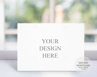 Wedding Invitation Mockup, Horizontal Invitation Mockup, Horizontal Card Mockup, Birthday Card Mockup, Landscape Card Mockup, Mockups