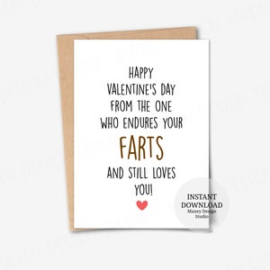 Carte à téléchargement immédiat, carte de pet de Saint-Valentin, carte de Saint-Valentin, carte pour mari, carte pour petit ami, carte d'amour humoristique, pets