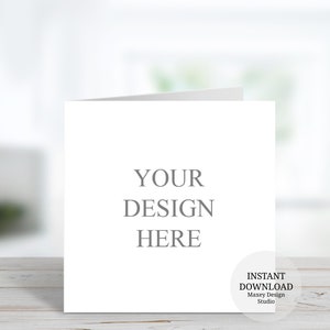 Quadratische Karte Mockup, Gefaltete quadratische Karte Mockup, Dankeskarten Mockup, Dankeskarten Mockup, Geburtstagstagskarten, Karten Mockups