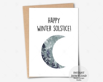 Winter Solstice Card - Etsy