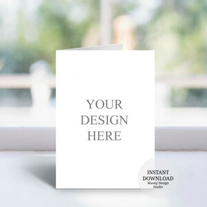 5x7 Folded Card Mockup: Invitation & Greeting Card (Digital Download)
