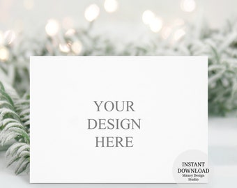 Christmas Card Mockup: 5x7 Landscape (Digital Download)