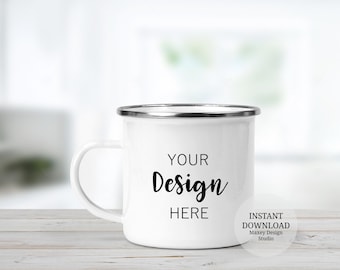 Enamel Campfire Mug Mockup: Mother&#39;s Day Mug (Digital Download)