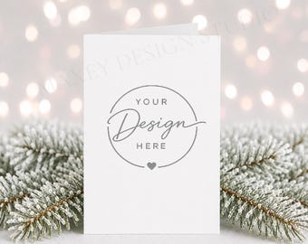 Christmas Card Mockup: Holiday Invitation (Digital File)