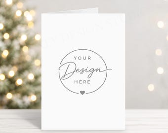 Christmas Card Mockup: Holiday Invitation (Digital File)
