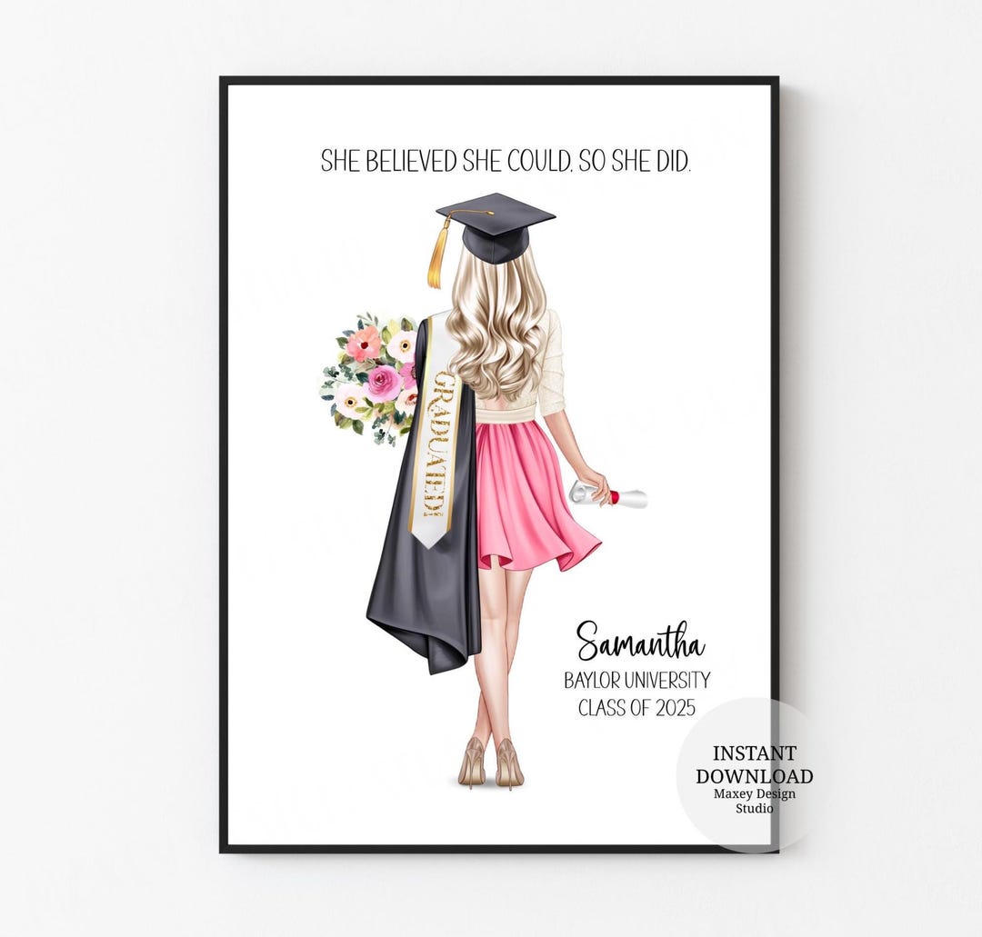 Instant Download Print, Personalized Graduation Print, Graduation ...