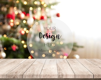 Christmas Tree Background Mockup: Holiday Display (Digital Download)