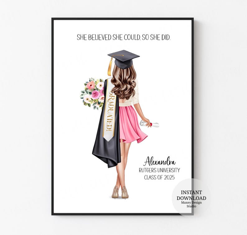 Instant Download Print, Personalized Graduation Print, Graduation ...
